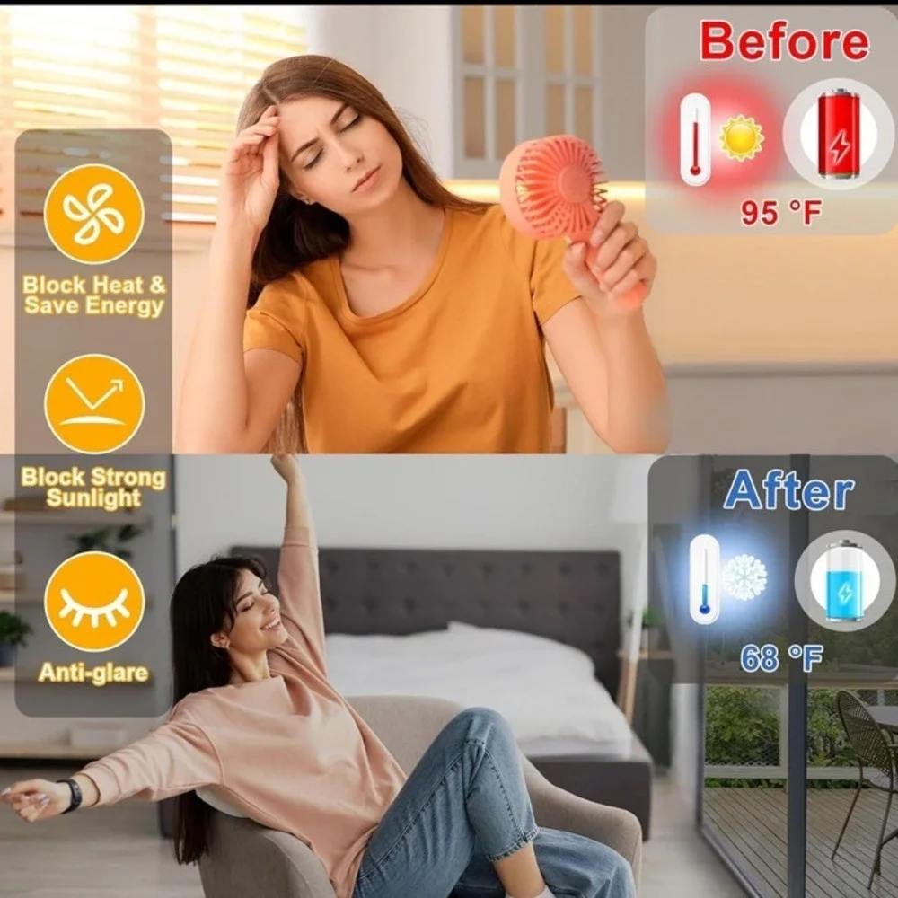 Window Privacy Film Static Cling Sun Blocking Reflective Silver 42.7x78.7 -2pk